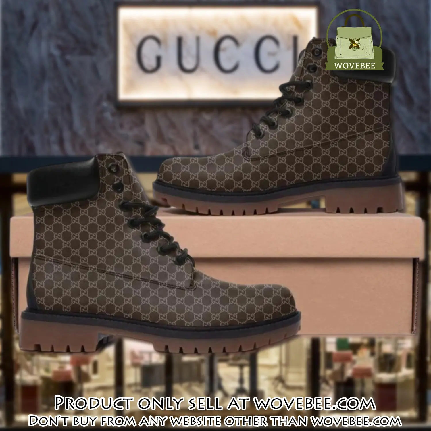 Gucci brown luxury brand boots premium gifts for men women wvb4959846